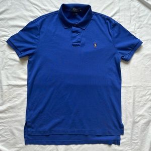 Polo Ralph Lauren Men’s Pima Soft Touch Collared Shirt, Royal Blue, Medium NWOT